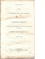 Oakland Catalogue 1845