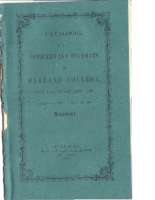 Oakland Catalogue 1850