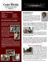 Week 13 Newsletter 2008