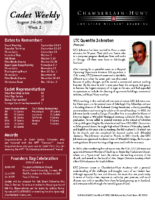 Week 2 Newsletter 2008