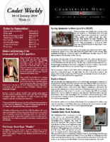 Week 22 Newsletter 2009