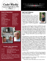 Week 3 Newsletter 2008