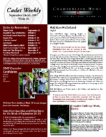 Week 36 Newsletter 2007